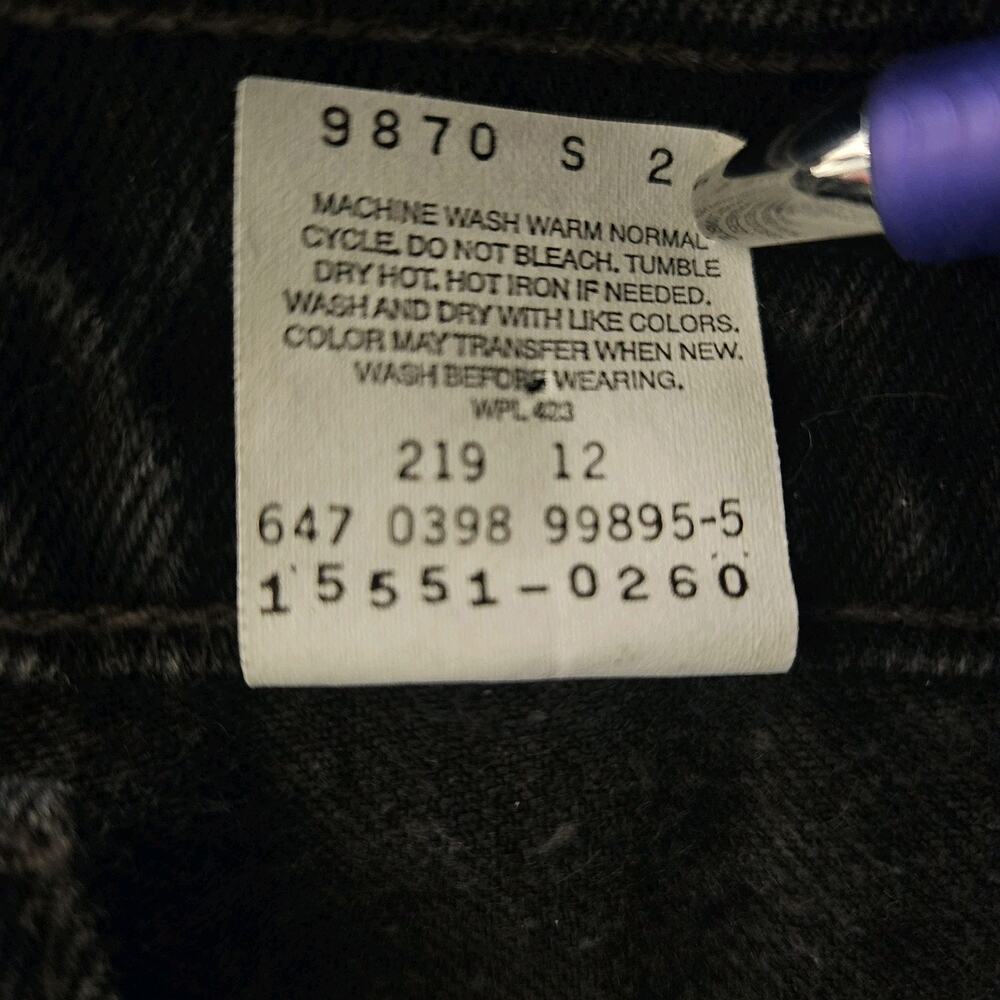 VTG Levis 550 Jeans Womens 18 Black Relaxed Fit Tapered Leg High Rise Y2K 36x30 - Picture 8 of 8
